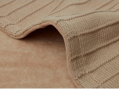 Jollein megztas pledas Pure Knit 100x150 cm Biscuit Velvet GOTS 3
