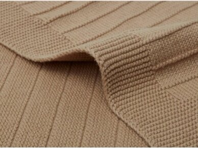 Blanket Children's Bed 100x150cm Pure Knit Biscuit GOTS 3 Blanket Children's Bed 100x150cm Pure Knit Biscuit GOTS 3