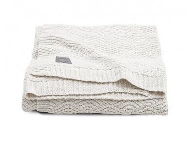 Jollein megztas pledas River knit 100x150 cm Cream White