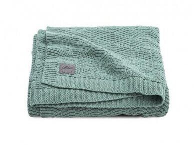 Jollein megztas pledas River knit 100x150 cm Ash Green Jollein megztas pledas River knit 100x150 cm Ash Green