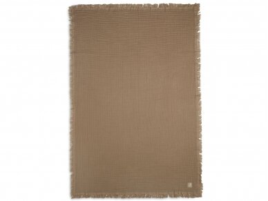 Jollein muslino pledas 75x100 cm Fringe Biscuit 2 Jollein muslino pledas 75x100 cm Fringe Biscuit 2