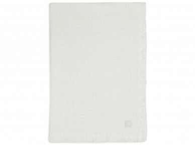 Jollein muslino pledas 120x120 cm Fringe Ivory 2