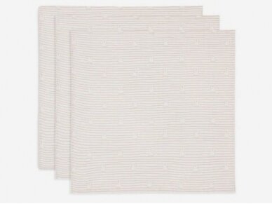 Jollein cloth Hydrophil 70x70cm Miffy Stripe Biscuit 3 pieces Jollein cloth Hydrophil 70x70cm Miffy Stripe Biscuit 3 pieces