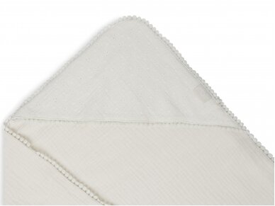 Муслиновое полотенце Jollein Embroidery Ivory 75 x 75 cm 3