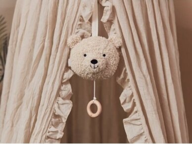 Музыкальная подвесная игрушка Jollein Teddy Bear Natural 2