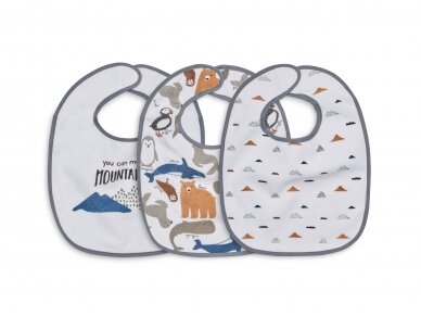 Jollein neperšlampamų seilinukų rinkinys Bib Polar 3 vnt. Jollein neperšlampamų seilinukų rinkinys Bib Polar 3 vnt.