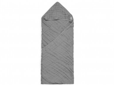 Jollein medvilnės rankšluostis su gobtuvu 75 x75 cm Storm Grey 2