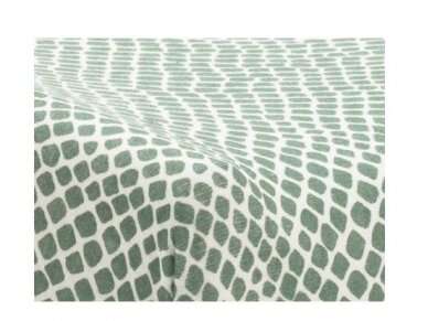 Jollein paklodė lopšiui / lovytei su guma Snake Ash Green 60x120 cm. 2 Jollein paklodė lopšiui / lovytei su guma Snake Ash Green 60x120 cm. 2