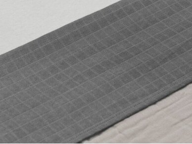 Jollein paklotas lopšiui 75x100cm Wrinkled Storm grey 1 Jollein paklotas lopšiui 75x100cm Wrinkled Storm grey 1