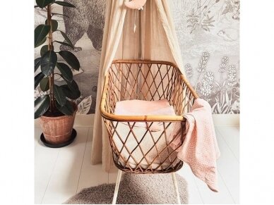 Jollein anklodė lopšiui Snake Pale Pink 75x100 2 Jollein anklodė lopšiui Snake Pale Pink 75x100 2
