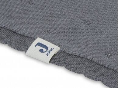 Jollein Pointelle pledas 75x100 cm Storm Grey 3 Jollein Pointelle pledas 75x100 cm Storm Grey 3