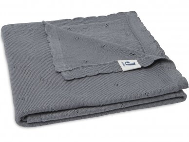 Jollein Pointelle pledas 75x100 cm Storm Grey Jollein Pointelle pledas 75x100 cm Storm Grey