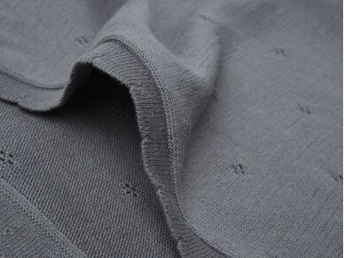 Jollein Pointelle pledas 100x150 cm Storm Grey 4 Jollein Pointelle pledas 100x150 cm Storm Grey 4