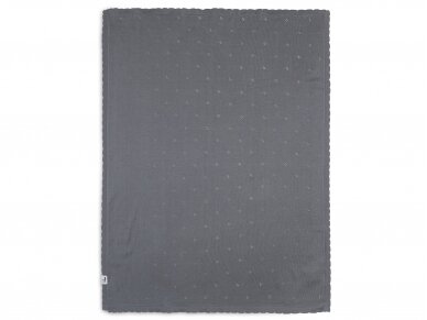 Jollein Pointelle pledas 75x100 cm Storm Grey 1 Jollein Pointelle pledas 75x100 cm Storm Grey 1
