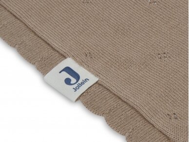 Jollein Pointelle pledas 100x150 cm Biscuit 3 Jollein Pointelle pledas 100x150 cm Biscuit 3