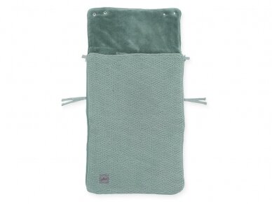 Jollein River Knit Ash Green vokelis automobilinei kėdutei, lopšiukui 1 Jollein River Knit Ash Green vokelis automobilinei kėdutei, lopšiukui 1