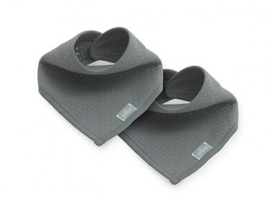 Jollein seilinukas Bib Bandana Storm Grey 2 vnt. Jollein seilinukas Bib Bandana Storm Grey 2 vnt.