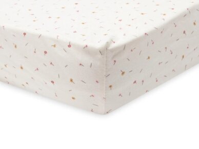 Jollein trikotažinė paklodė su guma Jersey 40x80/90cm Pretty Picnic 1