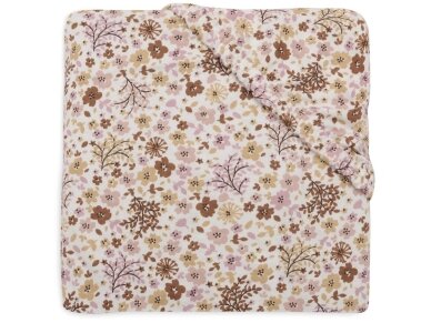 Jollein trikotažinė paklodė su guma Jersey 40x80/90cm Flower Fairies