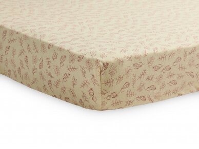Jollein trikotažinė paklodė su guma Jersey Meadow Rosewood 40x80/90cm 1 Jollein trikotažinė paklodė su guma Jersey Meadow Rosewood 40x80/90cm 1