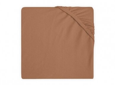 Jollein trikotažinė paklodė su guma Jersey Caramel 40x80 1 Jollein trikotažinė paklodė su guma Jersey Caramel 40x80 1