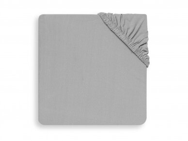 Jollein trikotažinė paklodė su guma Jersey Soft Grey 40x80 cm
