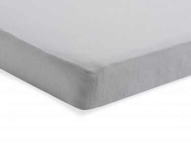 Трикотажная простыня Jollein на резинке Jersey Soft Grey 40x80 см 1