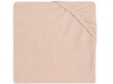 Jollein trikotažinė paklodė su guma Jersey Pale Pink 60x120