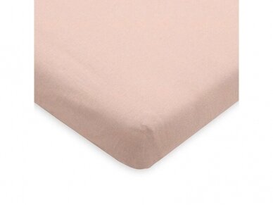 Jollein trikotažinė paklodė su guma Jersey Pale Pink 60x120 1
