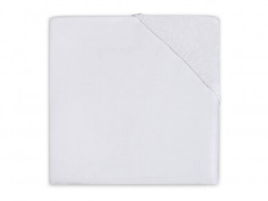 Jollein trikotažinė paklodė su guma Cotton White 70x140 cm