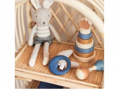 Деревянная игрушка-погремушка Jollein Maracas Blue 4 Деревянная игрушка-погремушка Jollein Maracas Blue 4