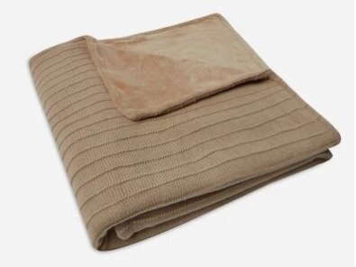 Jollein megztas pledas Pure Knit 100x150 cm Biscuit Velvet GOTS Jollein megztas pledas Pure Knit 100x150 cm Biscuit Velvet GOTS