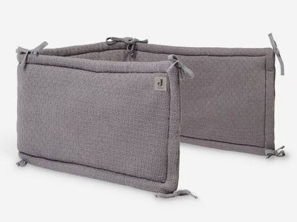 Jollein lovytės apsaugos 35x180cm Bliss Knit Storm Grey Jollein lovytės apsaugos 35x180cm Bliss Knit Storm Grey