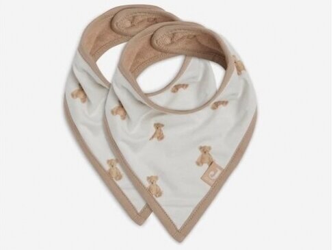 Jollein seilinukas Bib Bandana Teddy Bear 2vnt Jollein seilinukas Bib Bandana Teddy Bear 2vnt