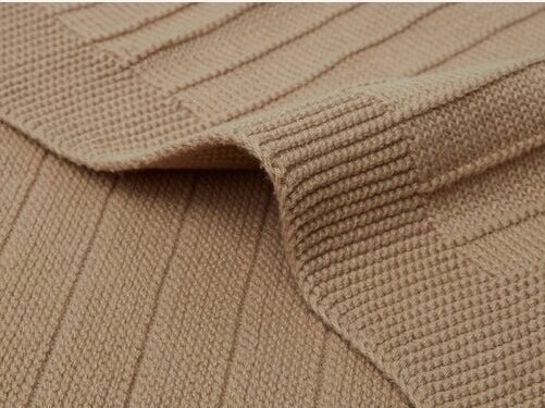 Blanket Children's Bed 100x150cm Pure Knit Biscuit GOTS 3 Blanket Children's Bed 100x150cm Pure Knit Biscuit GOTS 3