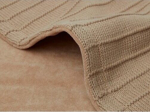 Jollein megztas pledas Pure Knit 100x150 cm Biscuit Velvet GOTS 3 Jollein megztas pledas Pure Knit 100x150 cm Biscuit Velvet GOTS 3