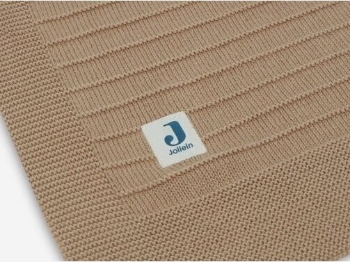 Blanket Children's Bed 100x150cm Pure Knit Biscuit GOTS 2 Blanket Children's Bed 100x150cm Pure Knit Biscuit GOTS 2