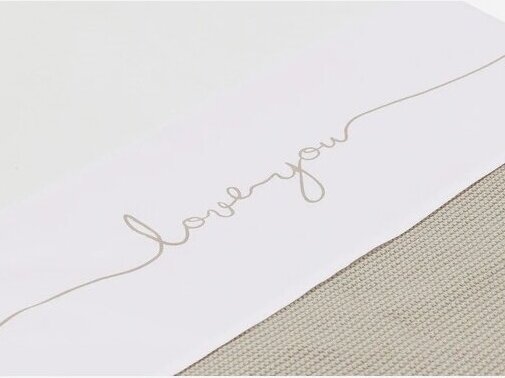 Sheet Crib 75x100cm Love you  Nougat 1