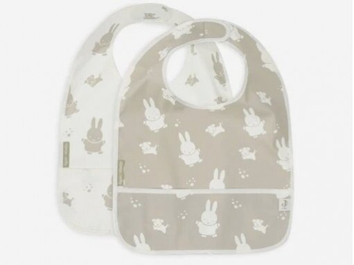 Bib Waterproof Miffy Snuffy Olive Green 2vnt. Bib Waterproof Miffy Snuffy Olive Green 2vnt.