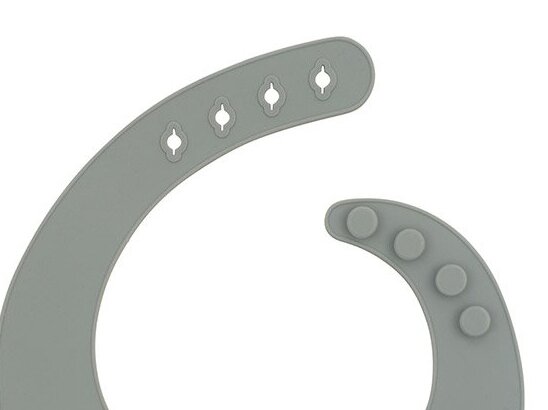 Силиконовый нагрудник Jollein Storm Grey 1 Силиконовый нагрудник Jollein Storm Grey 1