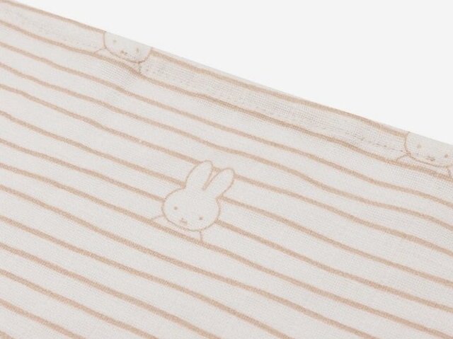 Jollein cloth Hydrophil 70x70cm Miffy Stripe Biscuit 3 pieces 2 Jollein cloth Hydrophil 70x70cm Miffy Stripe Biscuit 3 pieces 2