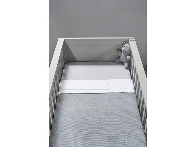 Трикотажная простыня Jollein на резинке Soft Grey 70x140 2 Трикотажная простыня Jollein на резинке Soft Grey 70x140 2
