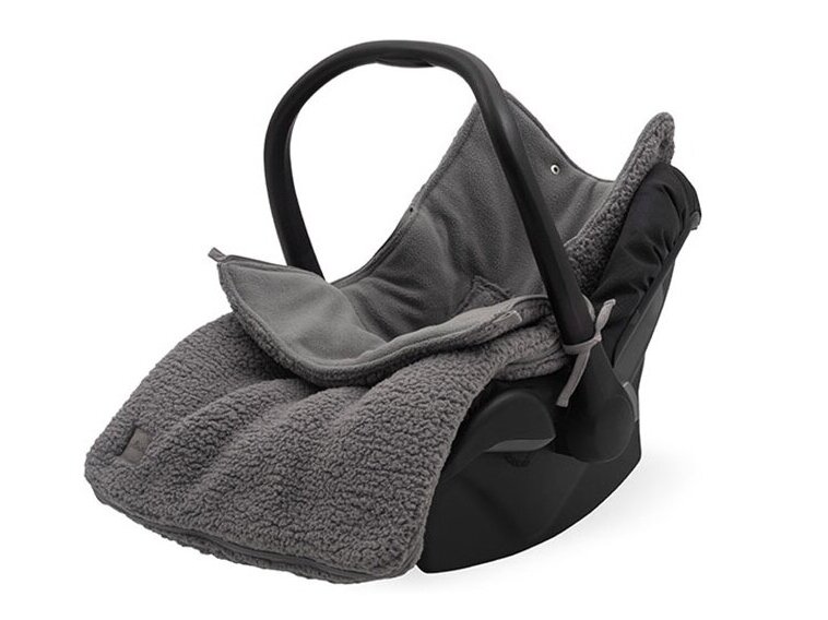 Jollein Teddy Storm Grey vokelis automobilinei kėdutei, lopšiukui Jollein Teddy Storm Grey vokelis automobilinei kėdutei, lopšiukui