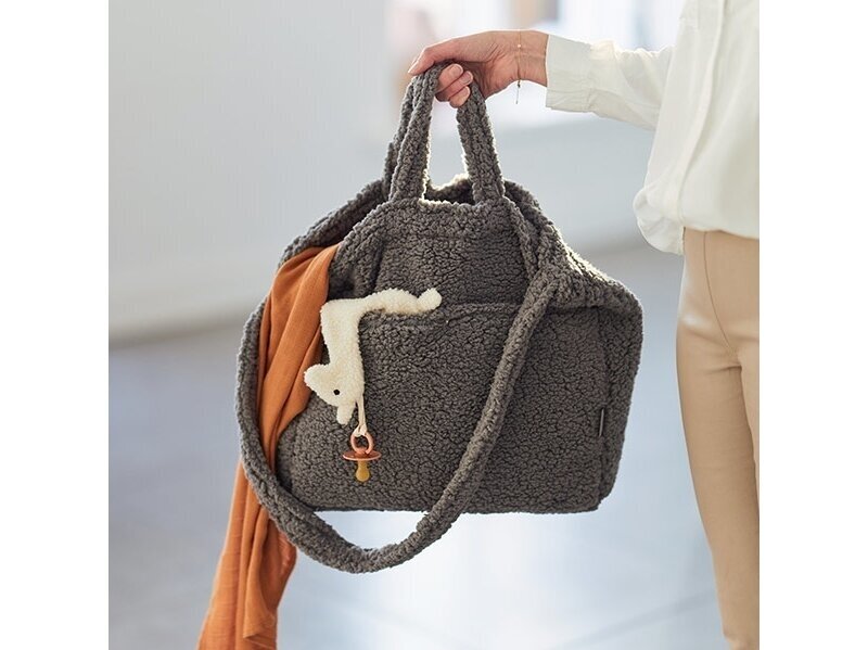 Jollein krepšys Teddy Storm Grey 1 Jollein krepšys Teddy Storm Grey 1