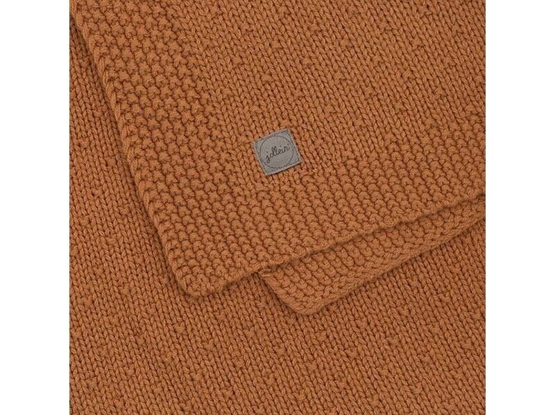 Jollein megztas pledas lopšiukui/lovytei Bliss knit Caramel 75x100 cm 1 Jollein megztas pledas lopšiukui/lovytei Bliss knit Caramel 75x100 cm 1