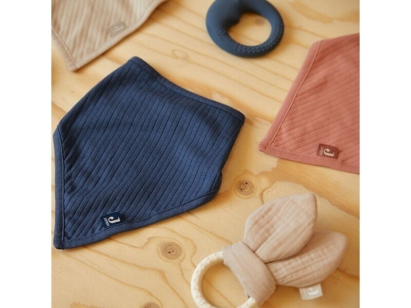 Jollein seilinukas Bib Bandana Basic Stripe Nougat 2 vnt. 4 Jollein seilinukas Bib Bandana Basic Stripe Nougat 2 vnt. 4