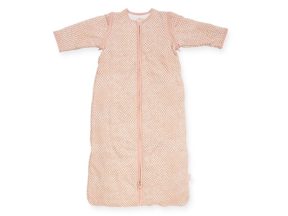 Jollein kūdikio miegmaišis su nusegamomis rankovėmis Snake Pale Pink 110cm Jollein kūdikio miegmaišis su nusegamomis rankovėmis Snake Pale Pink 110cm