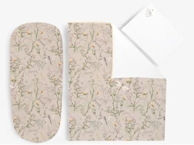 KikkaBoo Secret garden Beige pataliukai į vežimėlio lopšį 6 dalių KikkaBoo Secret garden Beige pataliukai į vežimėlio lopšį 6 dalių