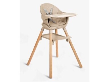 KikkaBoo Woody maitinimo kėdutė 6in1 Beige