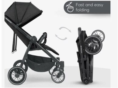KikkaBoo sportinis vežimėlis dvynukams ir pametinukams Happy 2 Dark Grey 3 KikkaBoo sportinis vežimėlis dvynukams ir pametinukams Happy 2 Dark Grey 3
